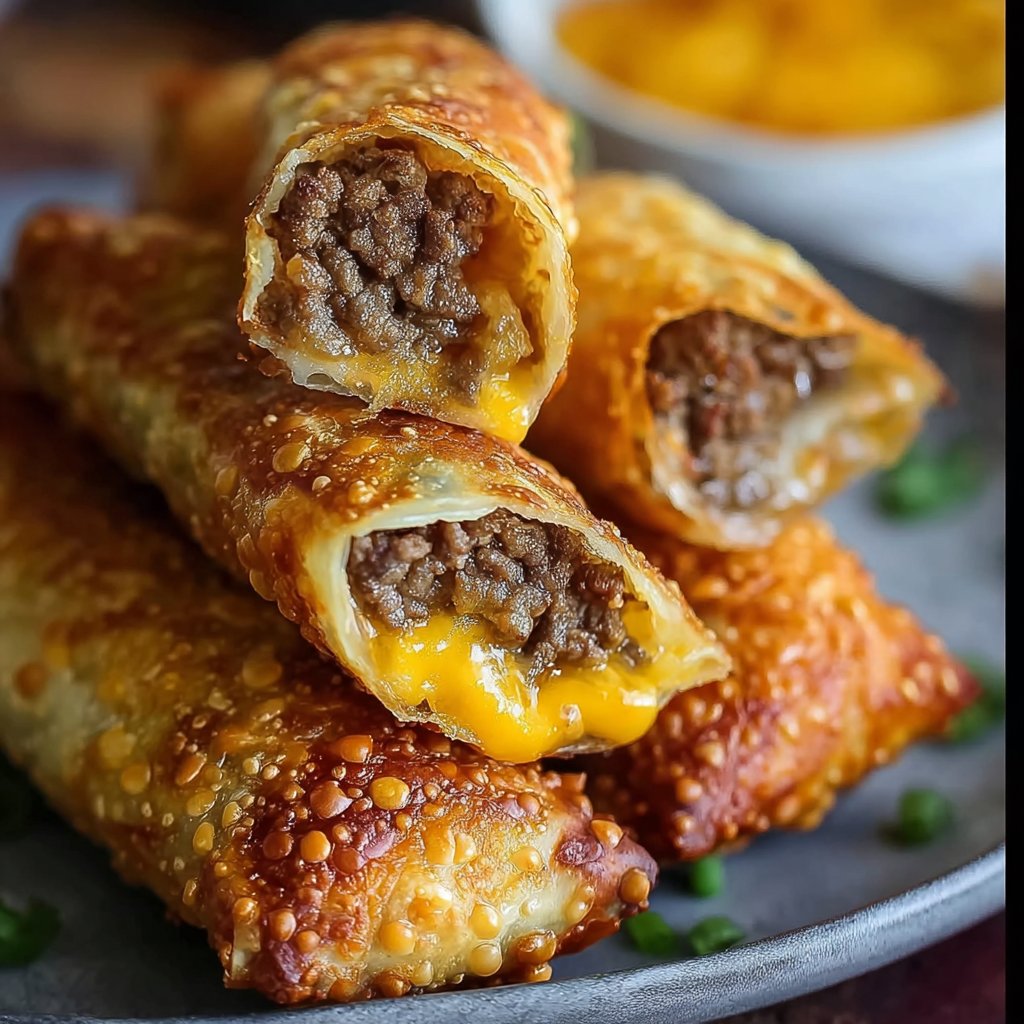 BEST RECIPE For Cheeseburger Egg Rolls BEST RECIPE For Cheeseburger Egg Rolls