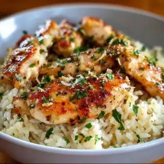 best recipe for chicken scampi with garlic parmesan rice