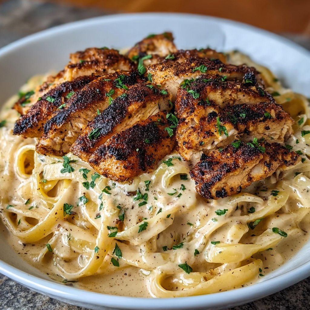 Blackened Cajun Chicken Alfredo Recipe
