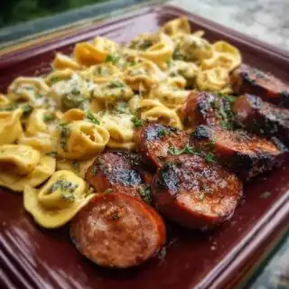 blackstone grilled kielbasa and tortellini
