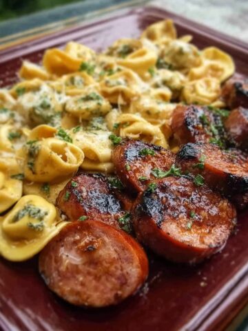 Blackstone Grilled Kielbasa and Tortellini