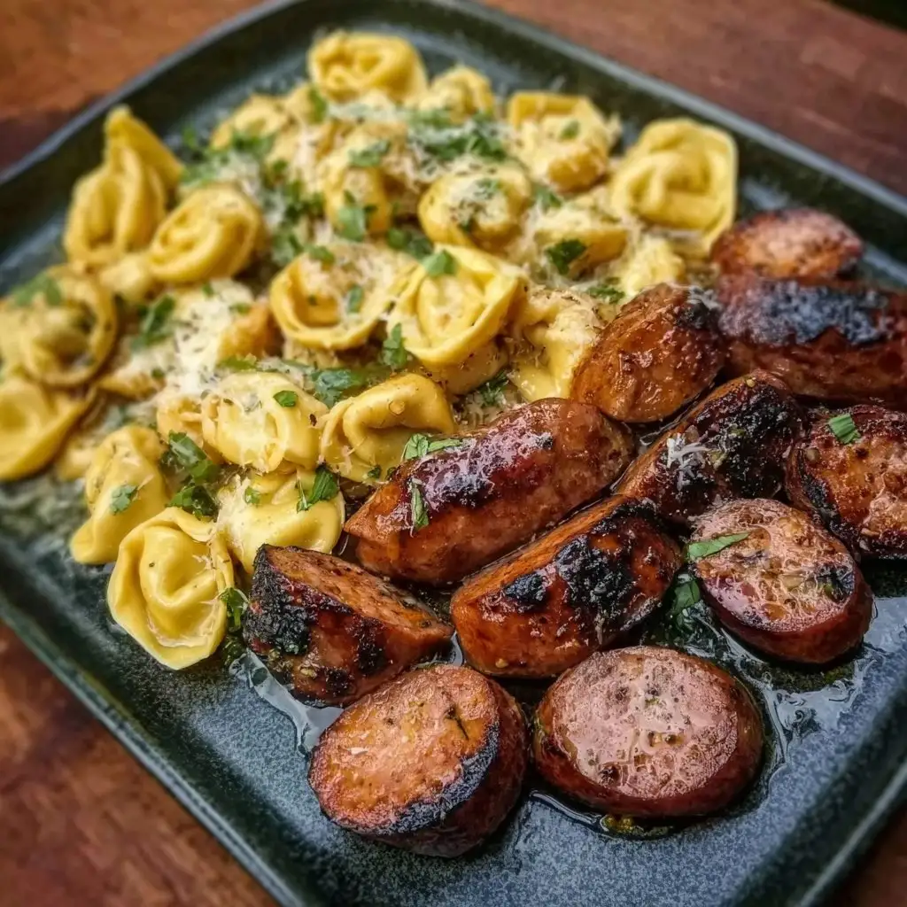 Blackstone Grilled Kielbasa and Tortellini Blackstone Grilled Kielbasa and Tortellini