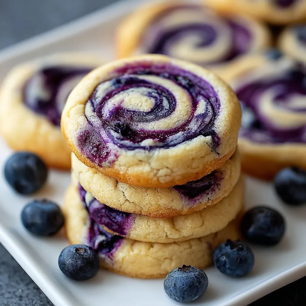 Blueberry Cheesecake Swirl Cookies