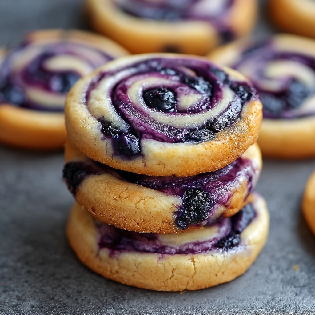 Blueberry Cheesecake Swirl Cookies