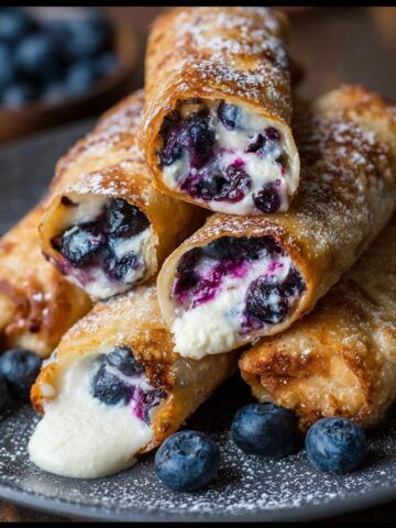 Blueberry Cream Cheese Egg Rolls