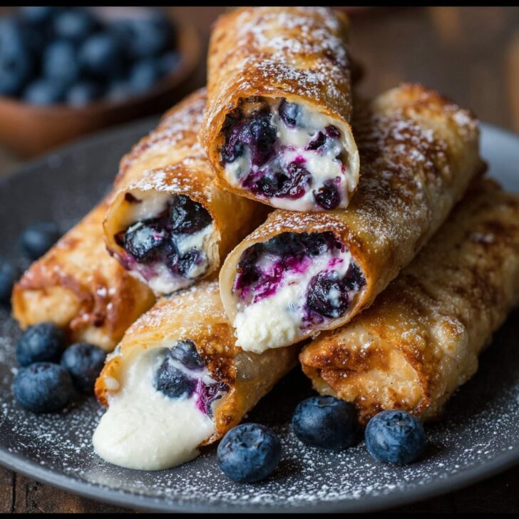 Blueberry Cream Cheese Egg Rolls