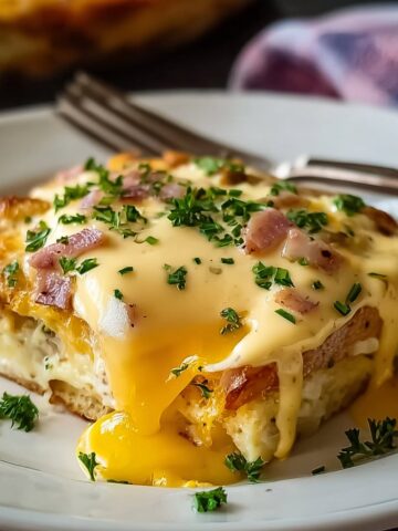 Breakfast Eggs Benedict Casserole