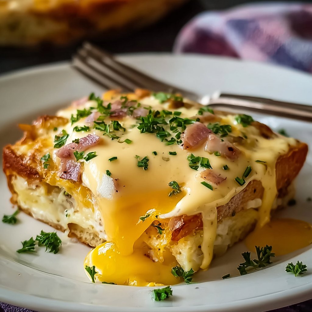 Breakfast Eggs Benedict Casserole