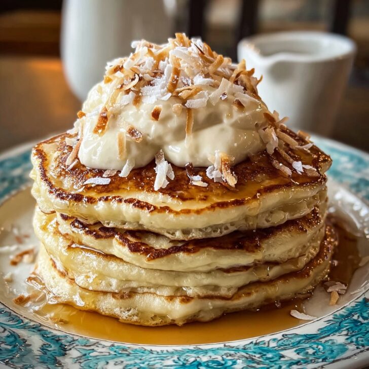 Breakfast Sweet Coconut Cream Pancakes