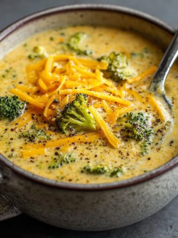 Broccoli Cheese Soup with Cheddar