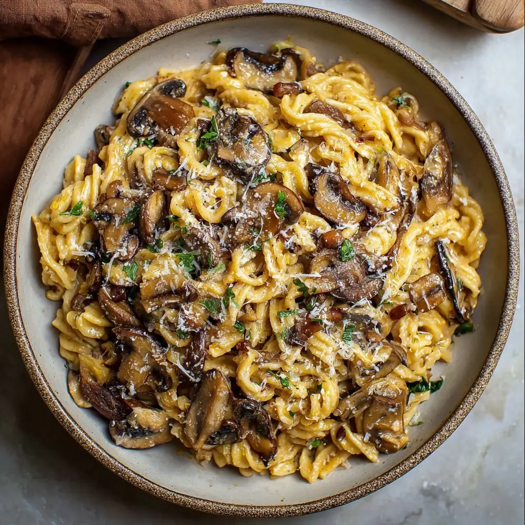 Caramelized Leek and Mushroom Gruyere Pasta Caramelized Leek and Mushroom Gruyere Pasta