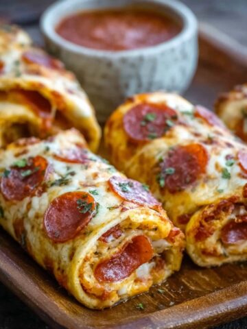 Cheesy Pepperoni Pizza Roll-Ups with Low-Carb Tortillas