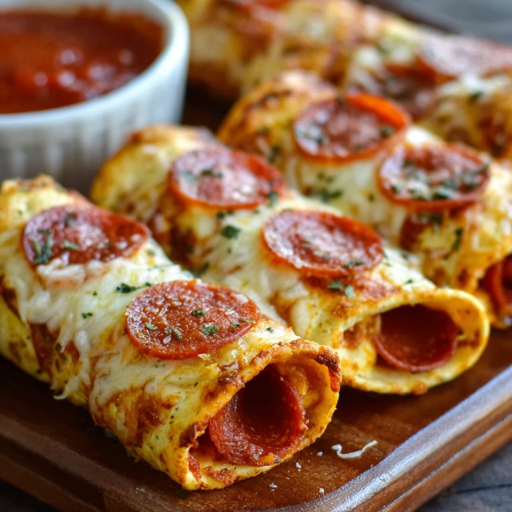 Cheesy Pepperoni Pizza Roll-Ups with Low-Carb Tortillas Cheesy Pepperoni Pizza Roll-Ups with Low-Carb Tortillas