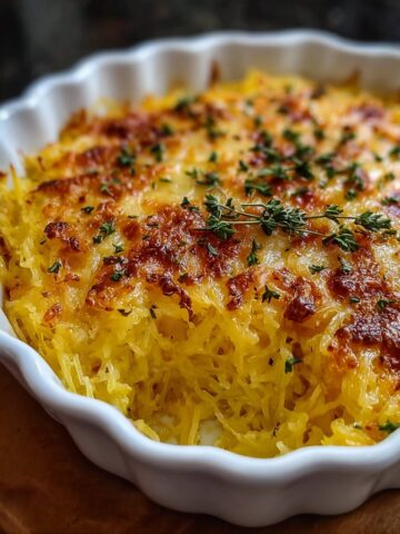 Cheesy Spaghetti Squash Au Gratin
