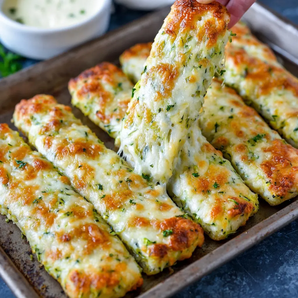 Cheesy Zucchini Breadsticks Recipe
