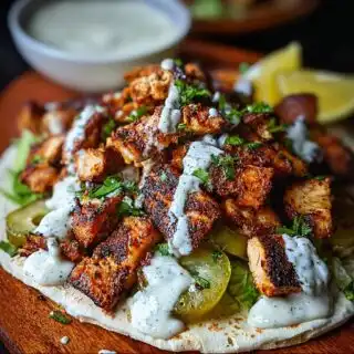 chicken shawarma with creamy garlic sauce