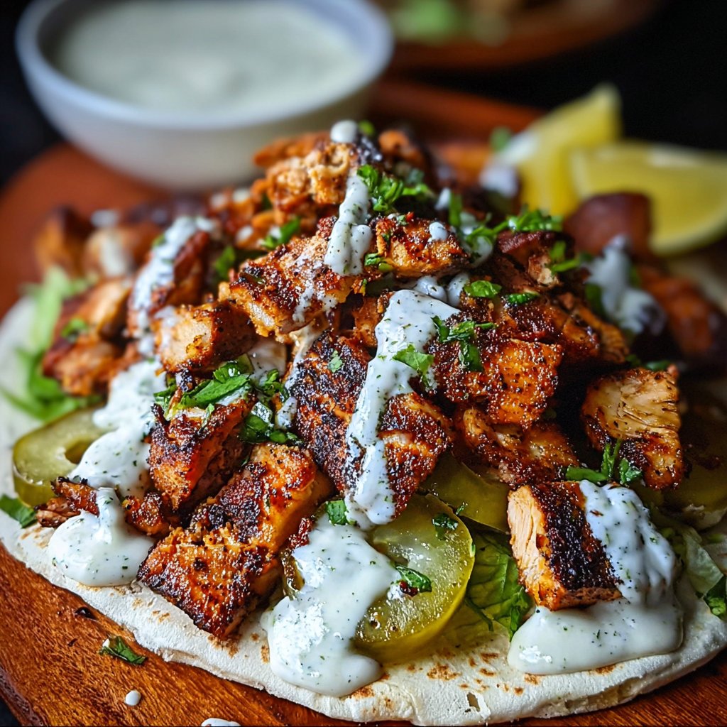 Chicken Shawarma with Creamy Garlic Sauce