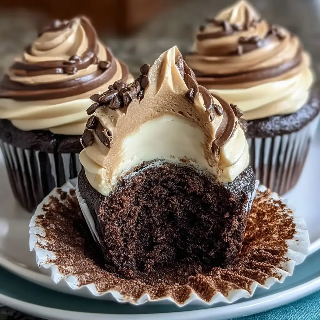 Chocolate Coffee Cream Cupcakes Recipe