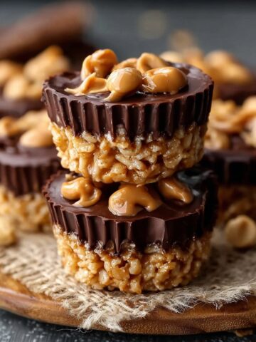 Chocolate Peanut Butter Rice Krispie Cups