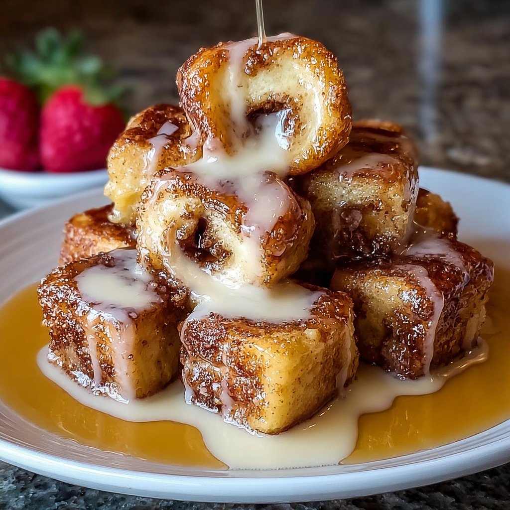 Cinnamon Roll French Toast Bites