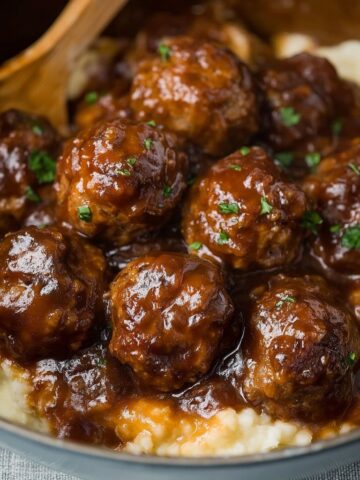 Comfort Slow Cooker Salisbury Steak Meatballs