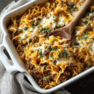 cream beef noodle casserole