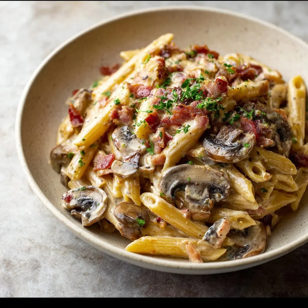 Creamy Bacon and Mushroom Pasta Creamy Bacon and Mushroom Pasta