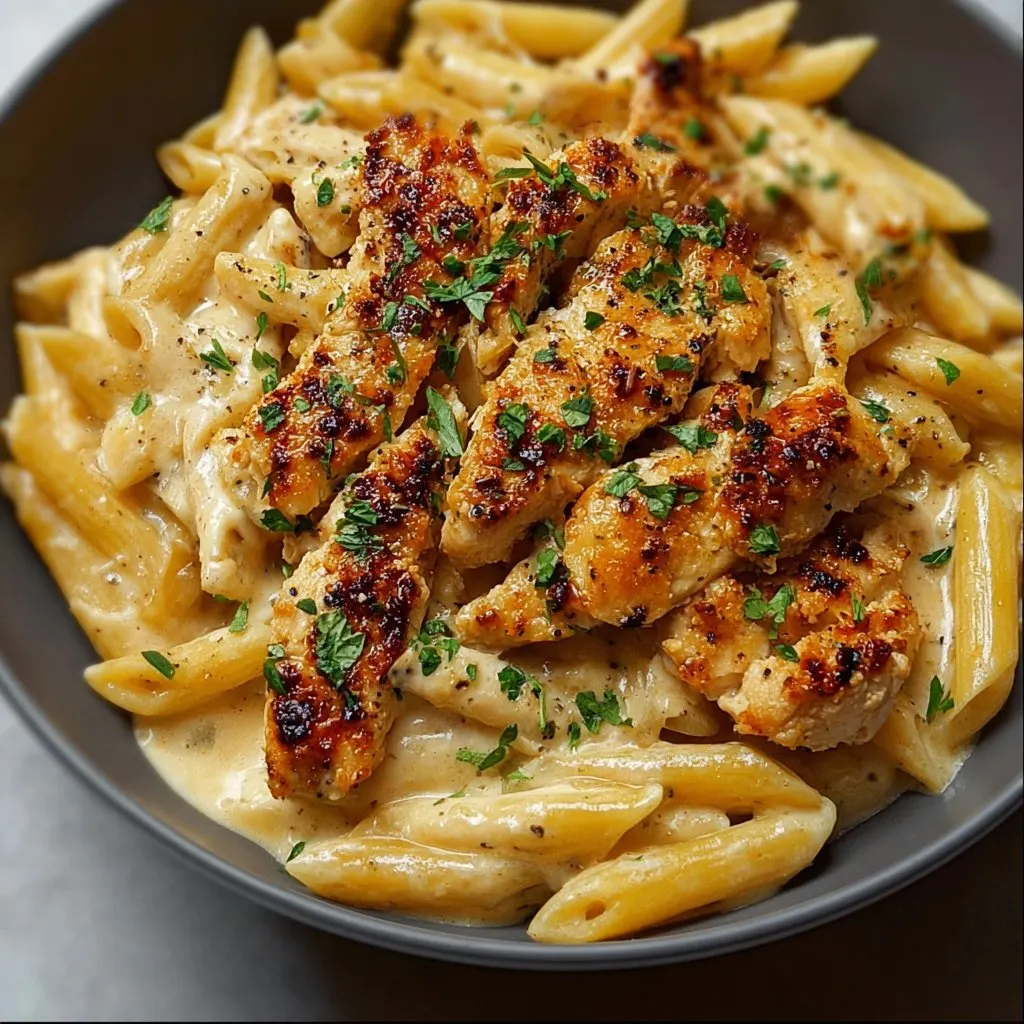 Creamy Parmesan Chicken with Penne