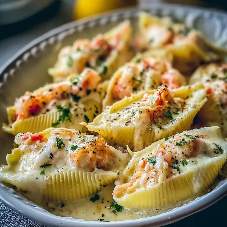 Creamy Seafood Stuffed Shells Recipe