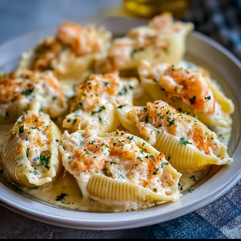 Creamy Seafood Stuffed Shells Recipe Creamy Seafood Stuffed Shells Recipe
