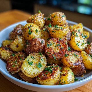crispy garlic butter potatoes recipe