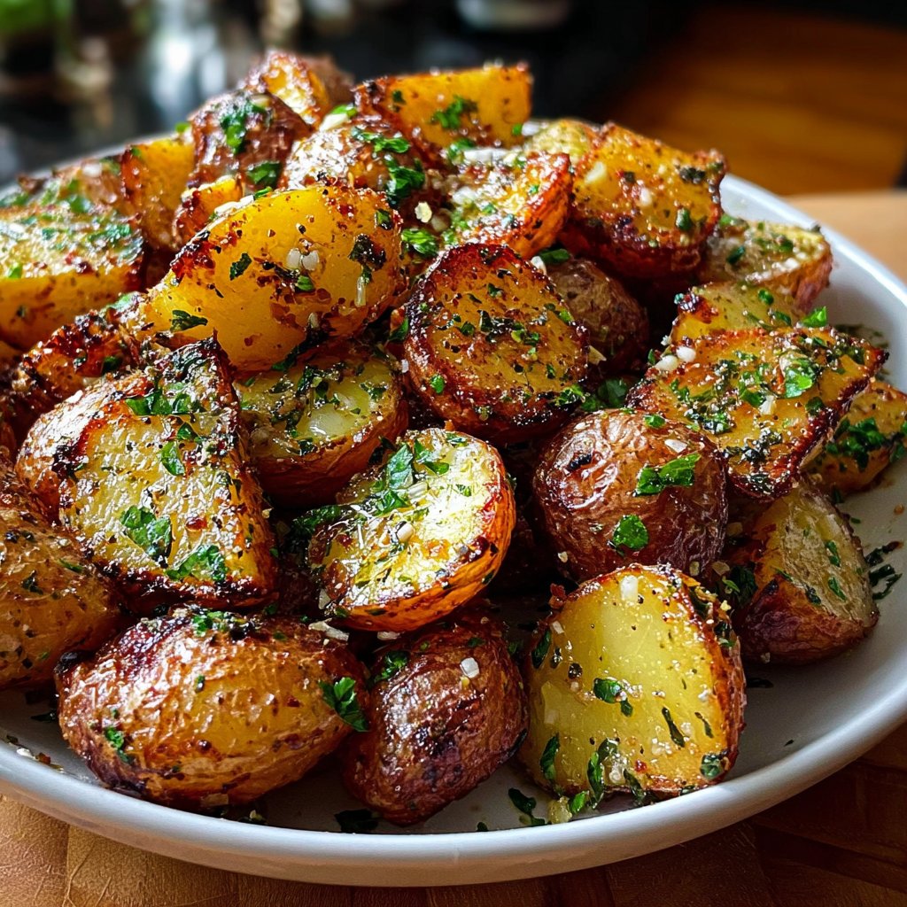 Crispy Garlic Butter Potatoes Recipe