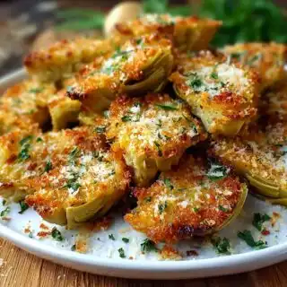 crispy parmesan artichoke hearts