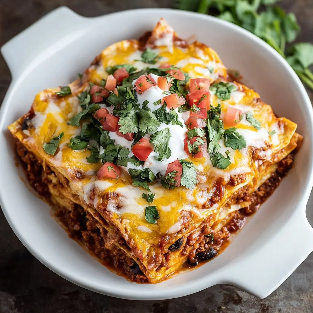 Crockpot Mexican Lasagna Crockpot Mexican Lasagna