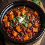 crockpot sweet potato and black bean chili