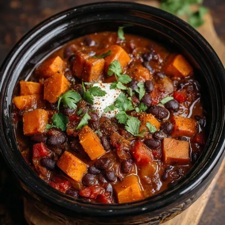 Crockpot Sweet Potato and Black Bean Chili