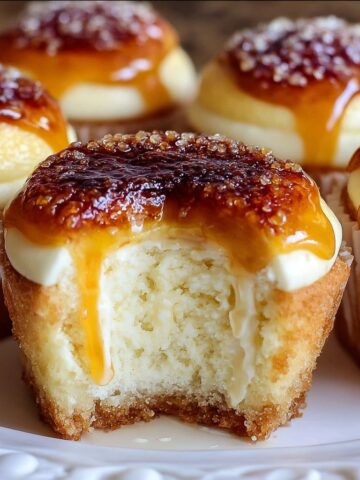 Delicious Vanilla Bean Crème Brûlée Cheesecake Cupcakes