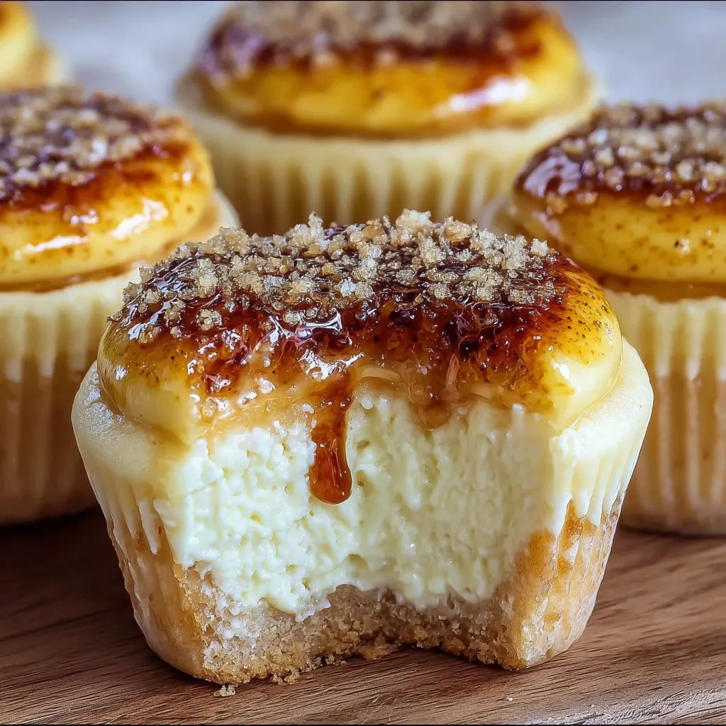 Delicious Vanilla Bean Crème Brûlée Cheesecake Cupcakes
