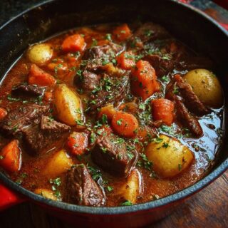 dutch oven beef stew with tender root veggies recipe