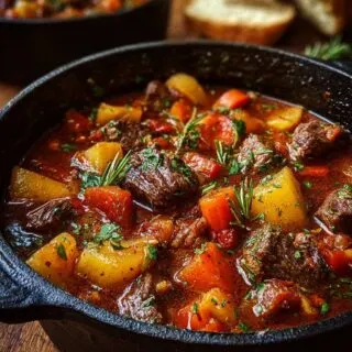 dutch oven beef stew with veggies