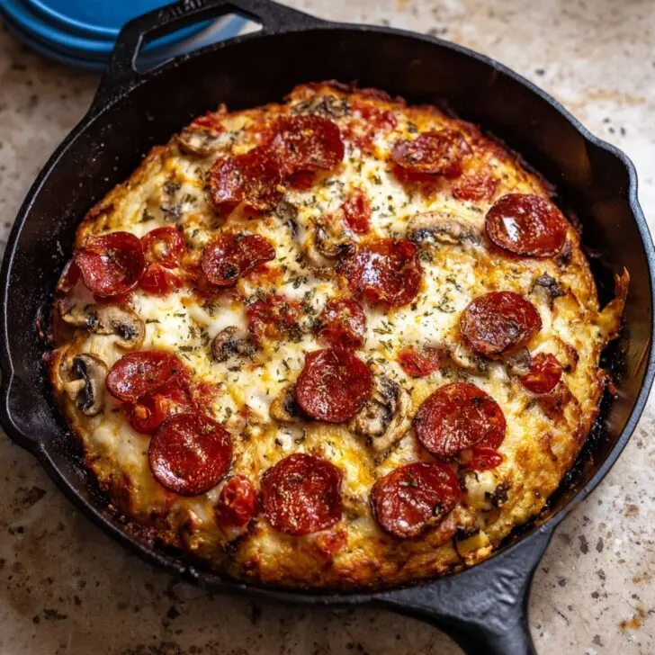 Easy Cast Iron Skillet Pizza
