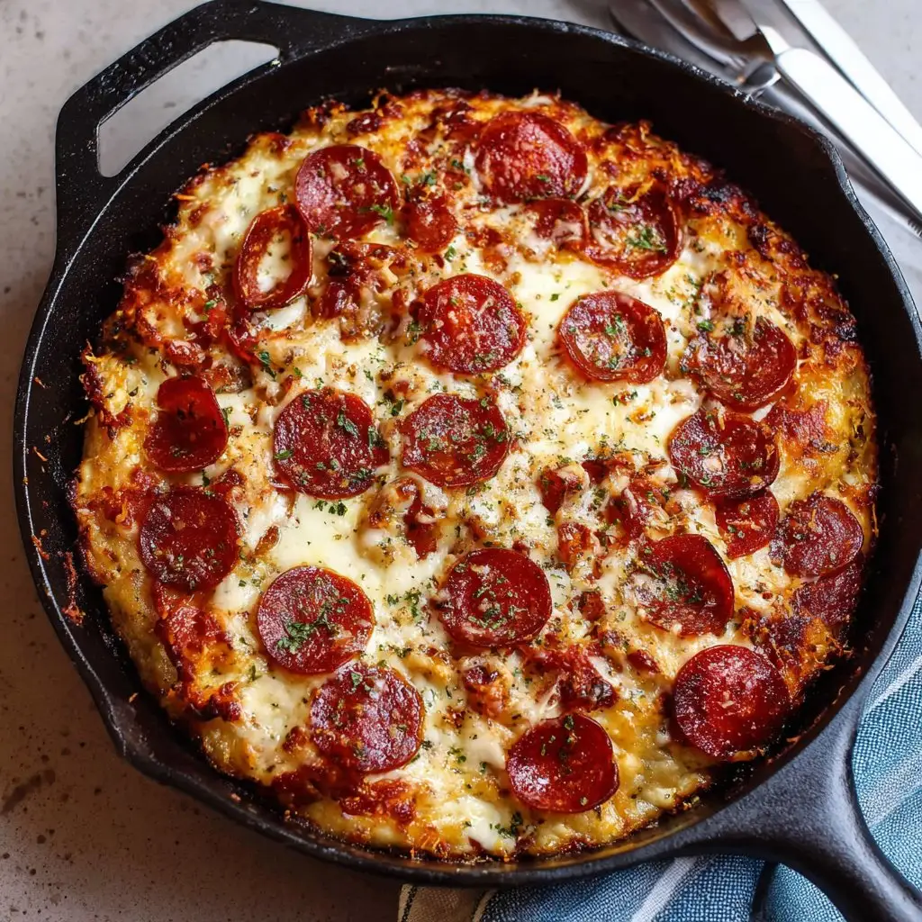 Easy Cast Iron Skillet Pizza Easy Cast Iron Skillet Pizza