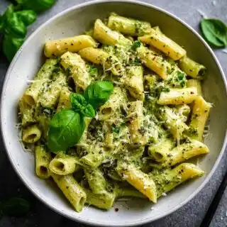 easy creamy pesto pasta