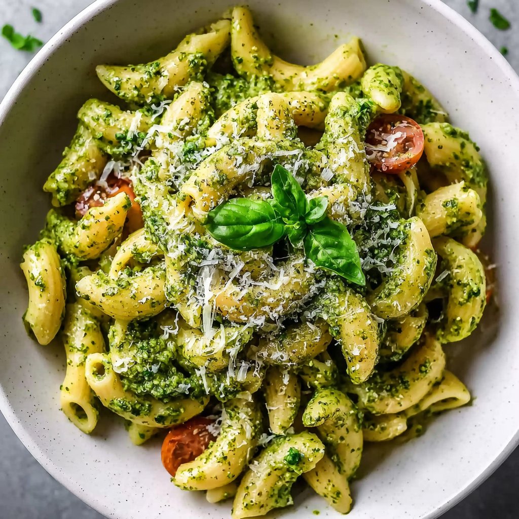 Easy Creamy Pesto Pasta Easy Creamy Pesto Pasta
