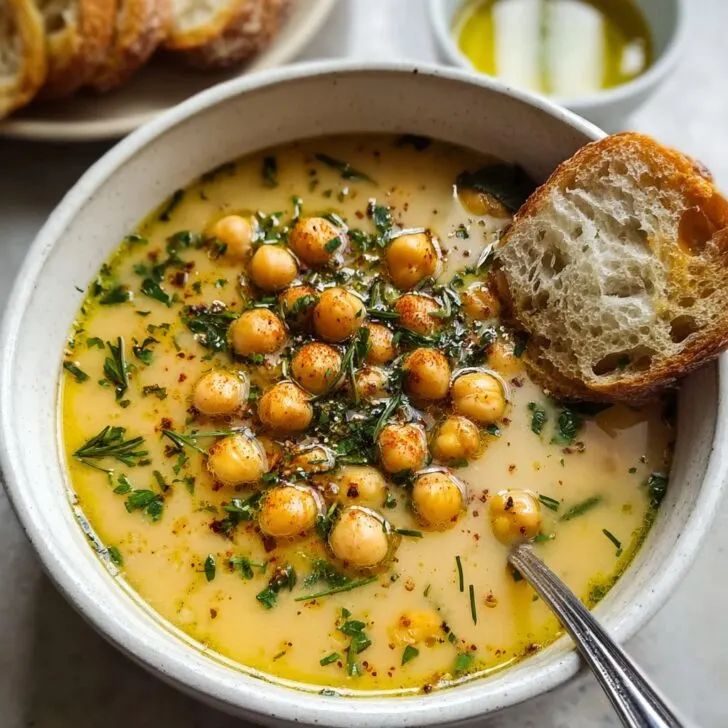 Easy Garlic Chickpea Soup