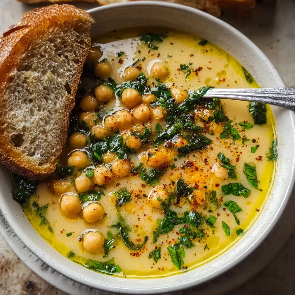 Easy Garlic Chickpea Soup Easy Garlic Chickpea Soup