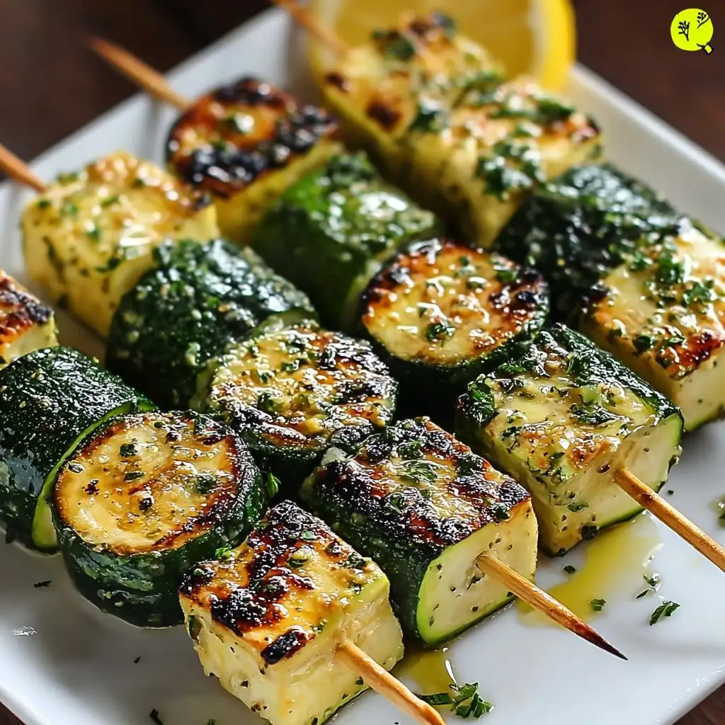 Garlic Butter Zucchini Skewers Recipe