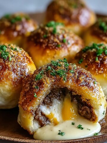 Garlic Parmesan Cheeseburger Bombs Recipe