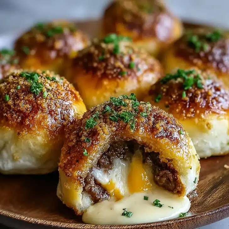 Garlic Parmesan Cheeseburger Bombs Recipe