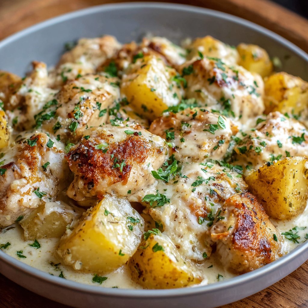 Garlic Parmesan Crockpot Chicken and Potatoes Garlic Parmesan Crockpot Chicken and Potatoes